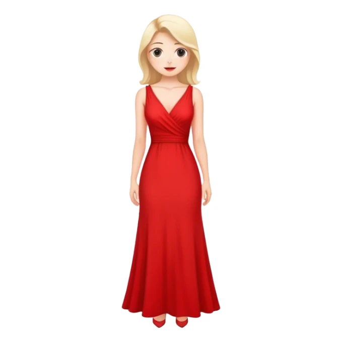 white conservative woman in long red dress sticker