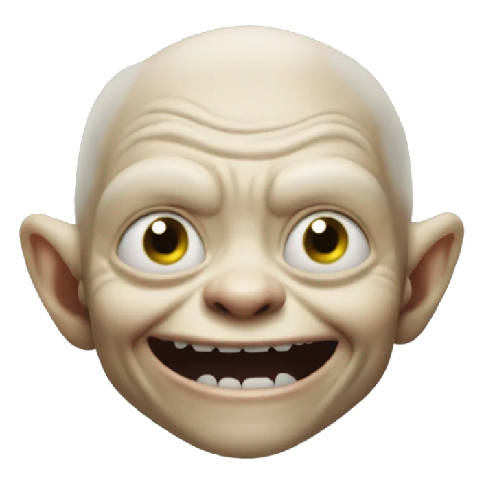 create an emoji of happy gollum sticker