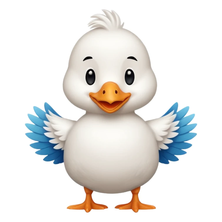 a chibi style goose character giving a thumbs up sticker