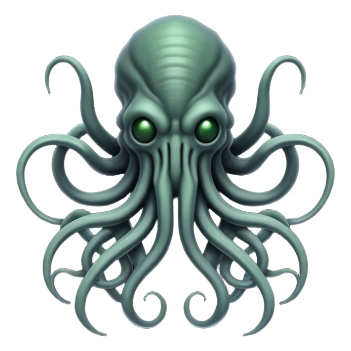 dark intertwined black wires forming a Giger-inspired Cthulhu creature, surreal sticker