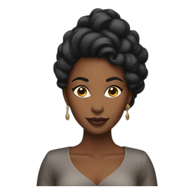 elegant black woman sticker