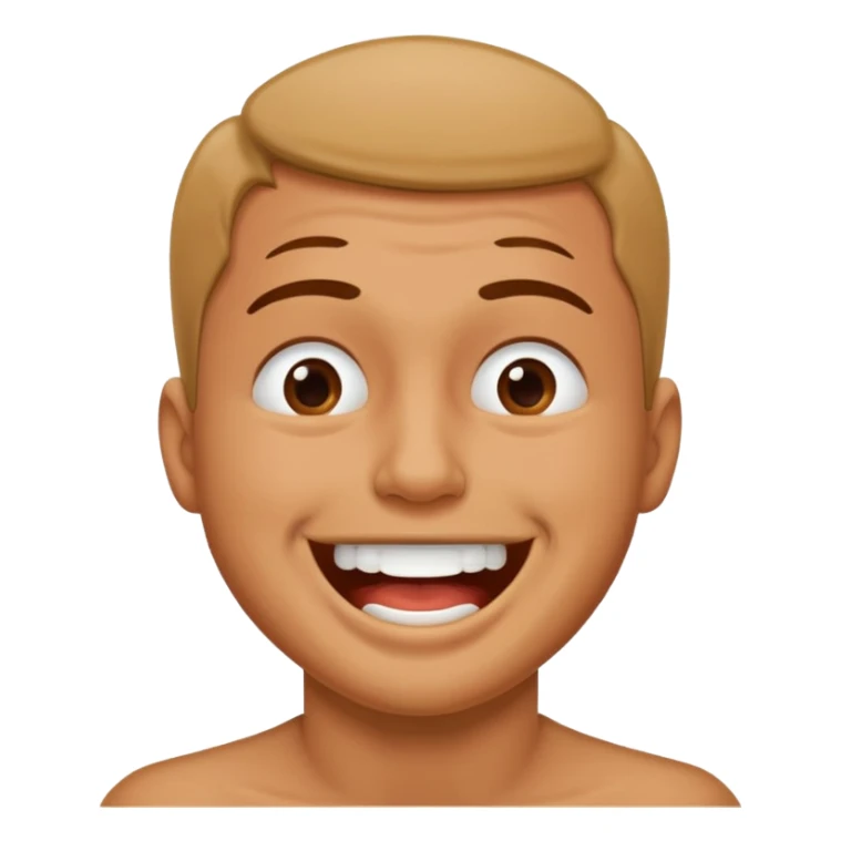 male choking himself with a smile on his face sticker