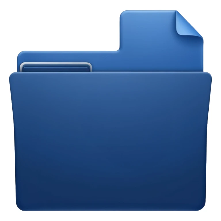 a dark blue file with blank name label on it sticker