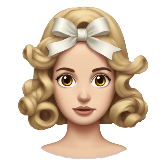lana del Rey with bows in her head sticker