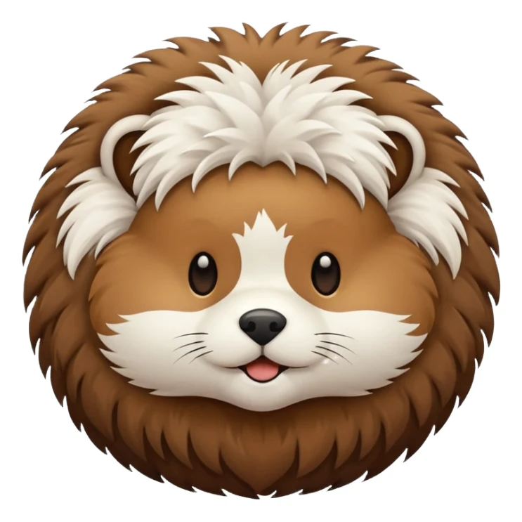 animal fur ball sticker