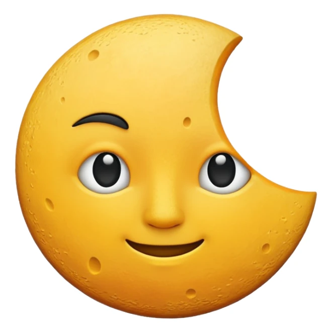 phases of the moon: half moon , no eyes sticker