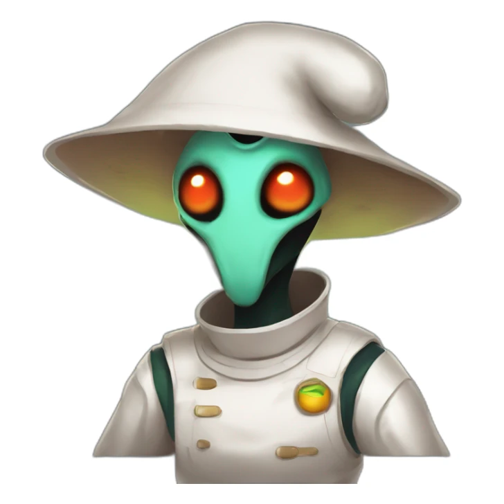 let him cook alien emoji scifi roguelike rpg style inspired by slay the spire digital art sticker