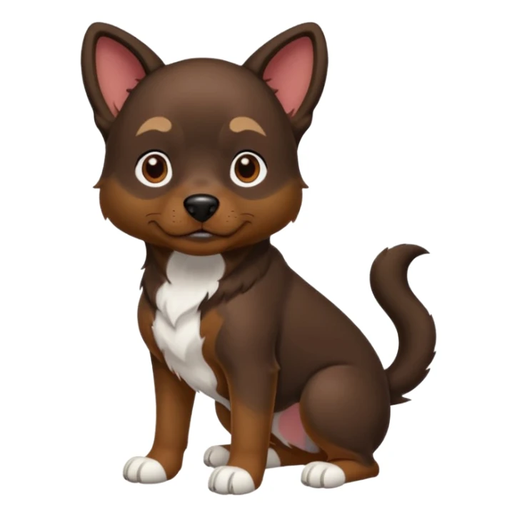 Chien avec poitrine et patte avant droite blanche sticker