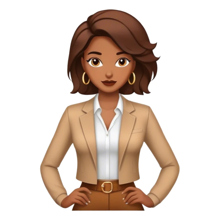 Confident woman with high self-esteem sticker