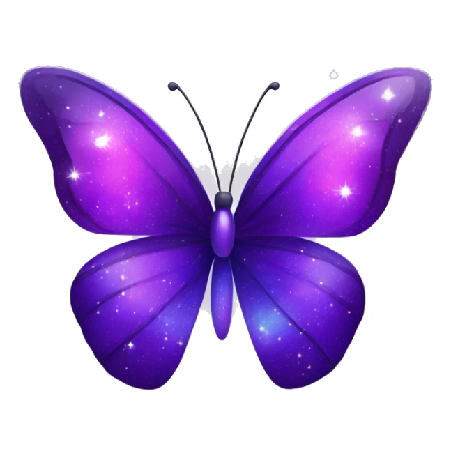 Purple-Shiny-Gem-Crystal-Glitter-Nebula-Gradient-Sparkle-Stars-Glossy-Butterfly sticker