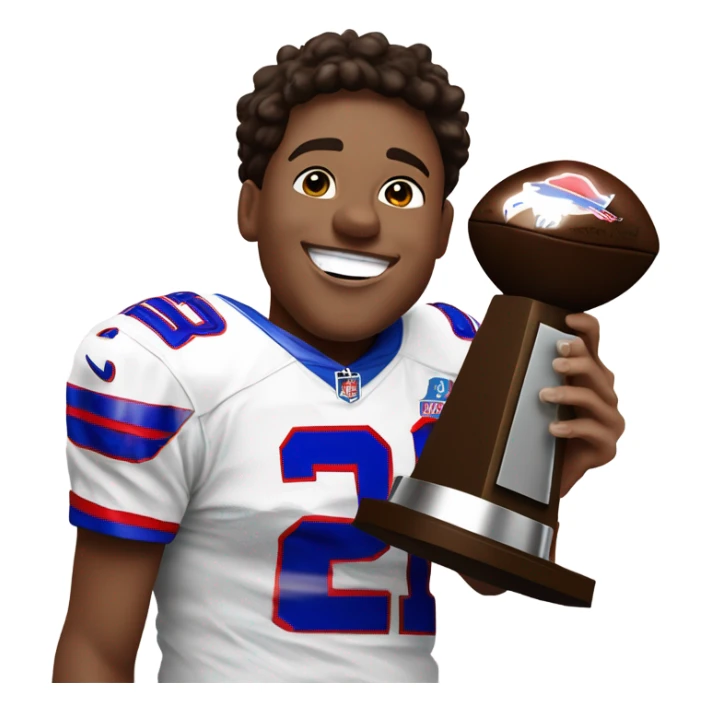 Josh Allen Bills kissing trophy  sticker