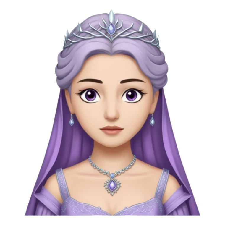 Hande Erçel as a lady from game of thrones from Starfall. She has lilac-gray eyes. sticker