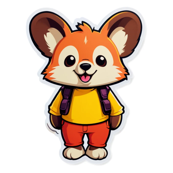 An animal with the balance of fun and responsibility  sticker