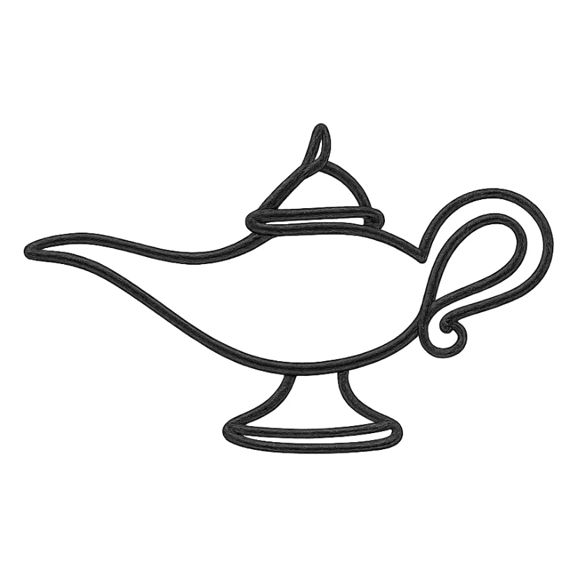 Aladdin's lamp sticker