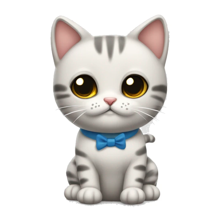 gatito bebé con lazo en una ojera  sticker