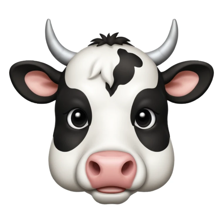 Cow face, word saying MU at the top sticker