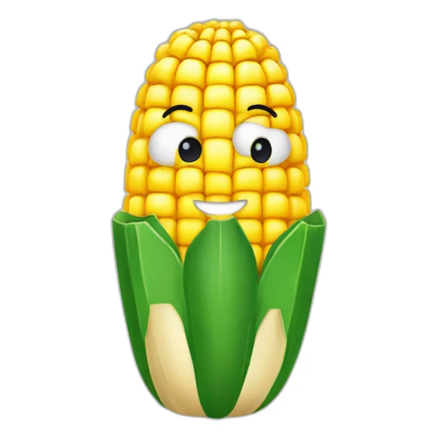 Elote animado con cara de enojado  sticker
