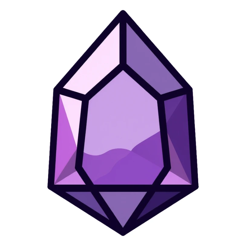 amethyst crystal sticker