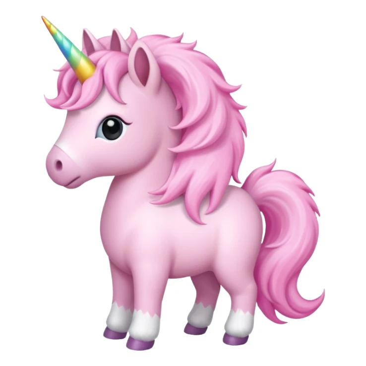 unicórnio rosa pastel fofo sticker