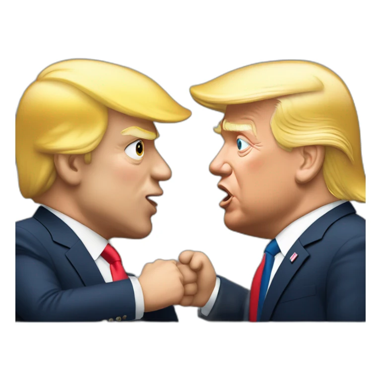 Emmanuel Macron et Donald Trump faisant un bisou sticker