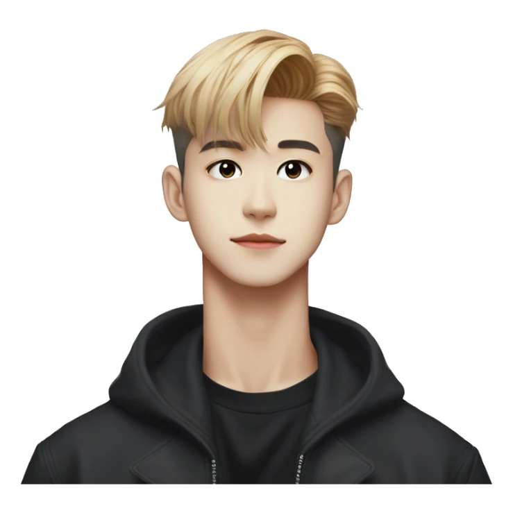 Jung wooyoung from Ateez with black cat sticker