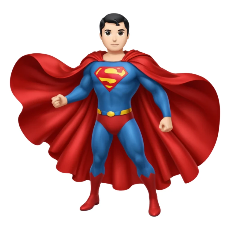 red cape of superman sticker