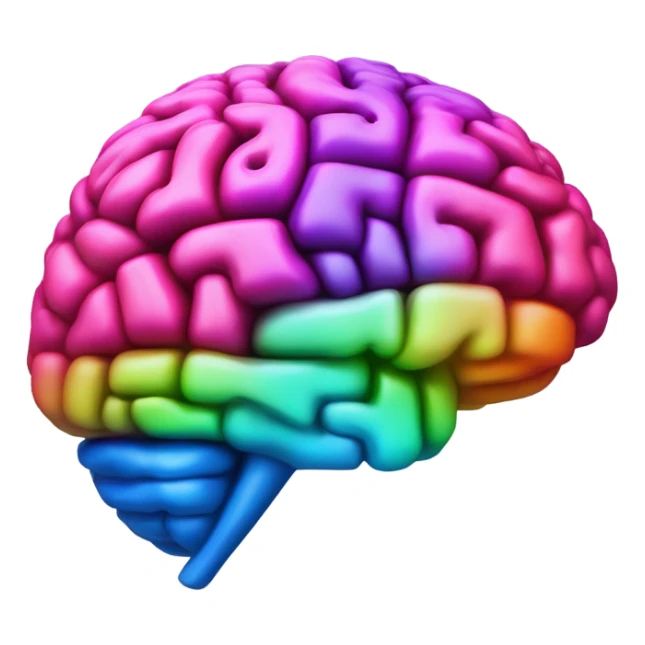 Cerebro de colores y rompecabezas  sticker