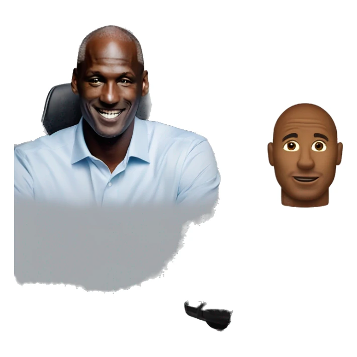 make a michael jordan emoji and the añara man in a car sticker