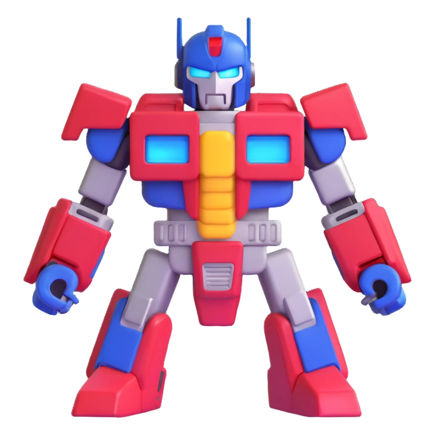 Optimus Prime as a bold and shiny 3D emoji sticker