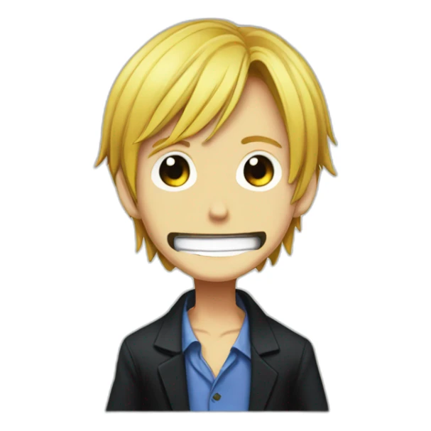 Sanji from one piece, heart eyes. sticker