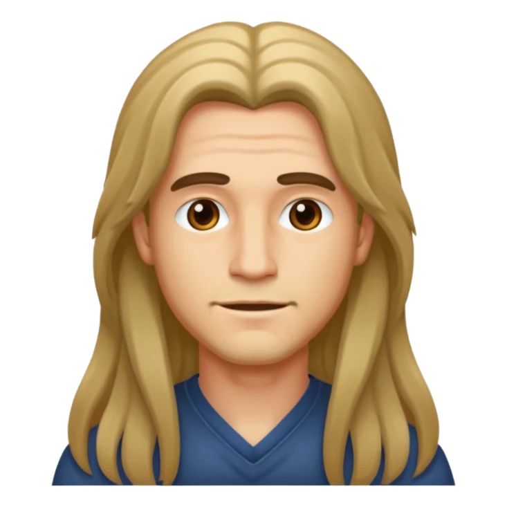 Saçı uzunolan bir erkek çiz sticker