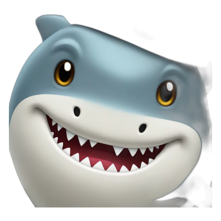 Shark with a top hat sticker