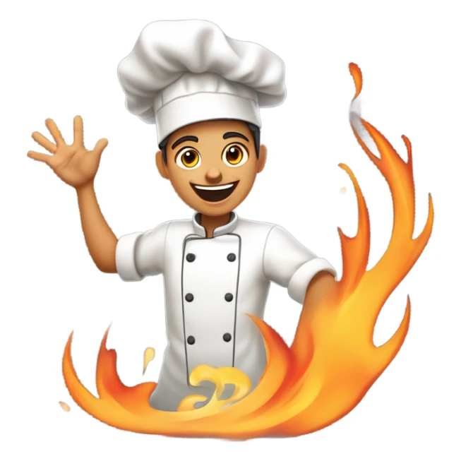 Beginner 19 year old chef saying WELCOME TO MY COOKING SHOW! while the whole kitchen is getting burnt down in work at a pizza place in Roblox sticker