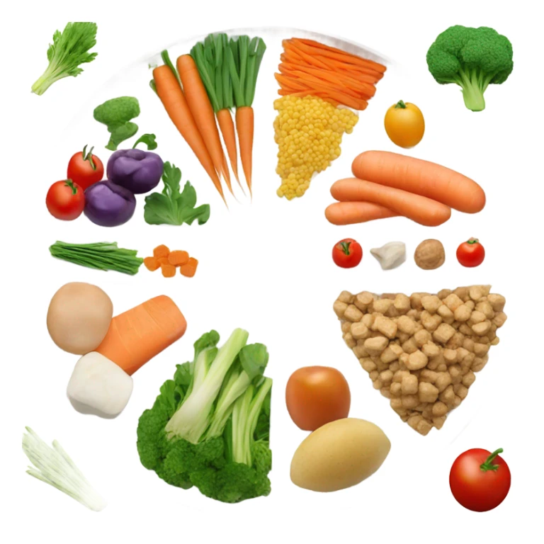 round white plate with healthy food sticker