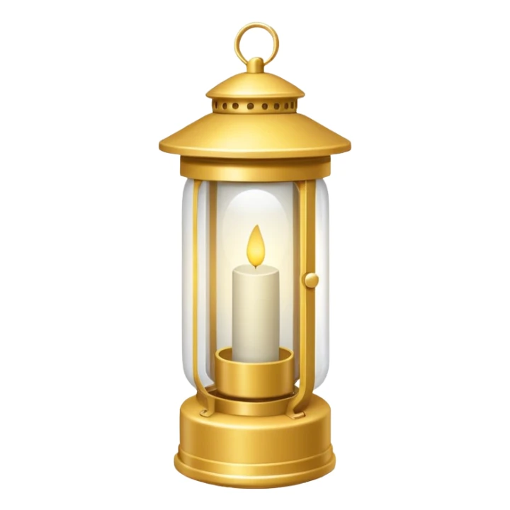 Lanterna flutuante pequena, de papel translúcido, formato retangular/cilíndrico alongado, aberta em cima e embaixo, com luz dourada suave interna, sem alça, sem metal, sem decoração. sticker