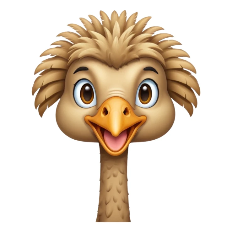 Je voudrais un emoji d'une autruche merci sticker
