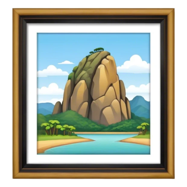 Cinematic Realistic Guatapé Rock Emoji sticker