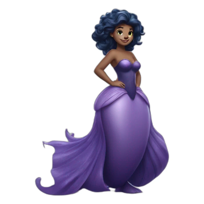 Ursula the little mermaid full body sticker