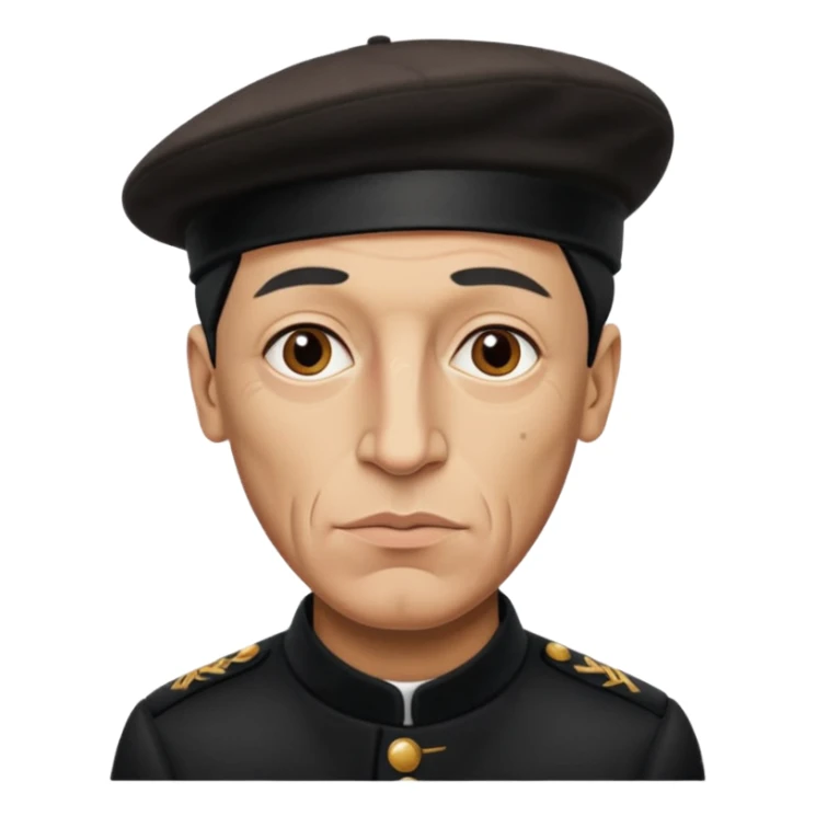 Pablo Picasso wear black berret hat sticker