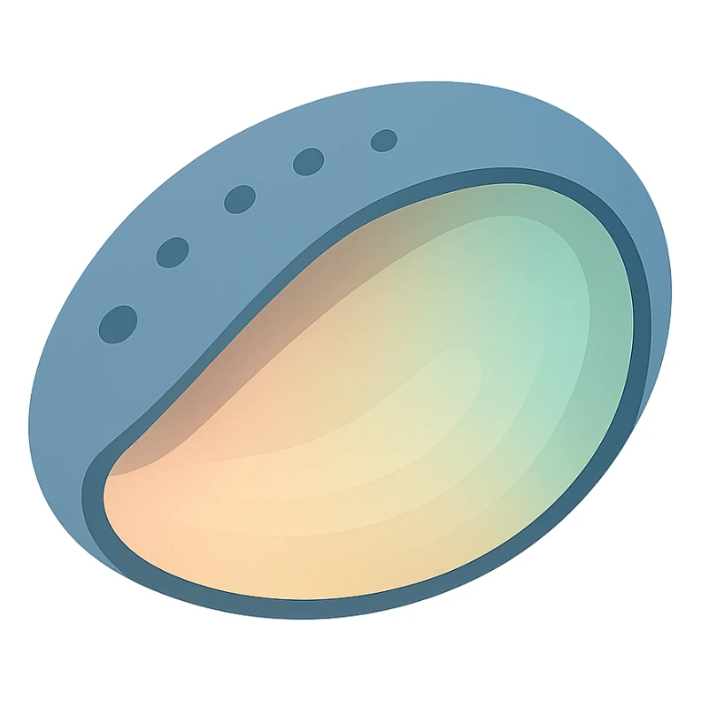 minimal flat icon of abalone, simple shapes, clean lines sticker