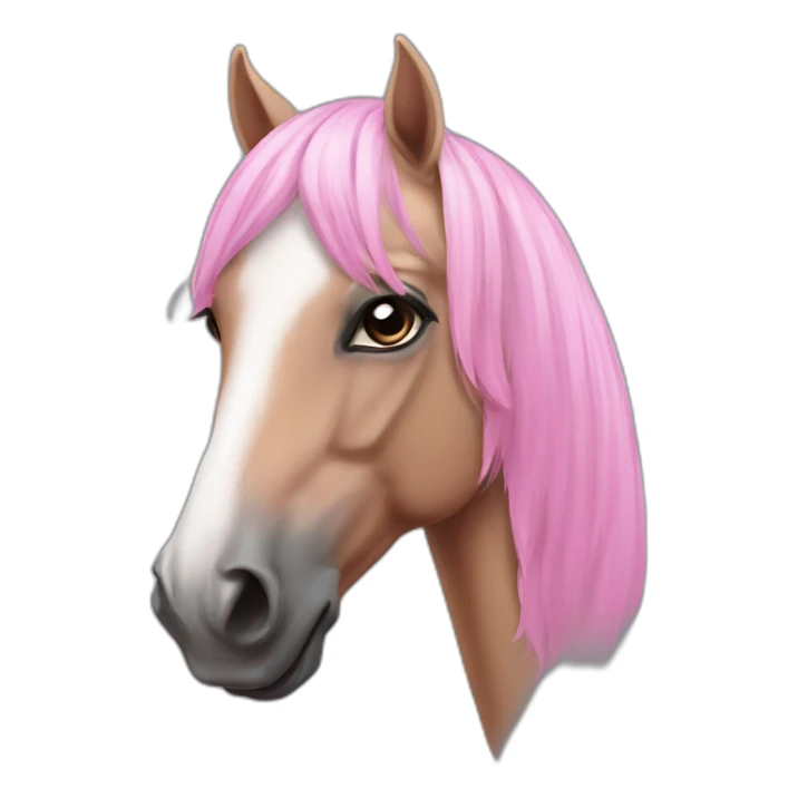 fleabitten arabian horse nose is pink sticker
