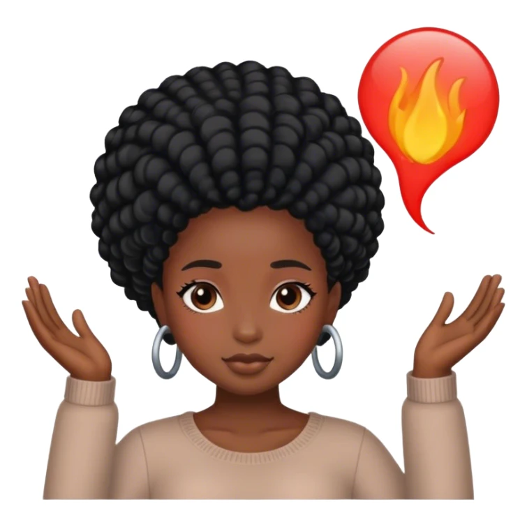 Black girl with 4c hair sticker