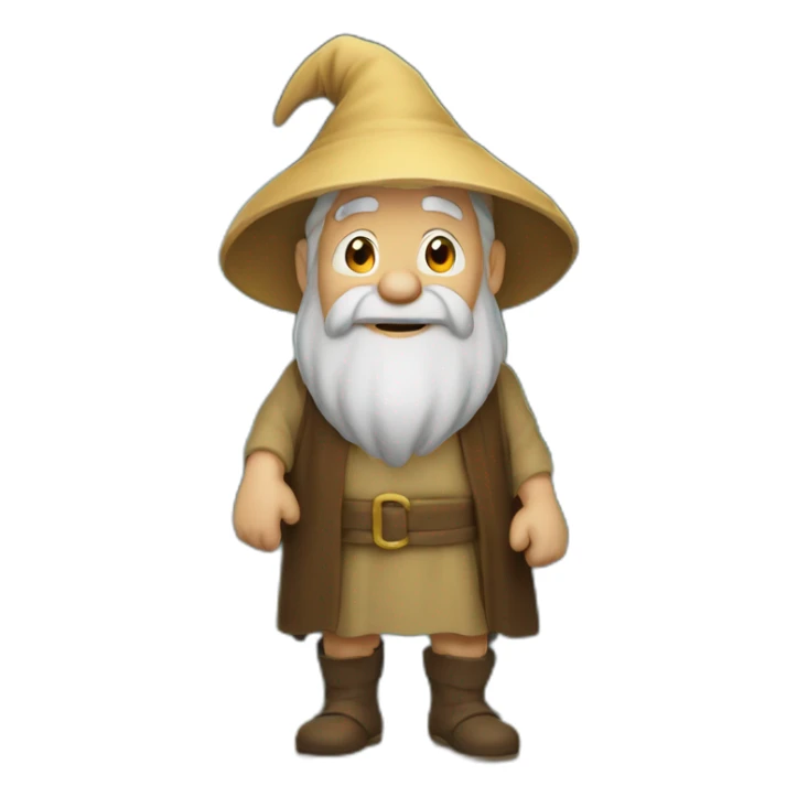  a wise old man standing in front of an enterance to a  cave sticker