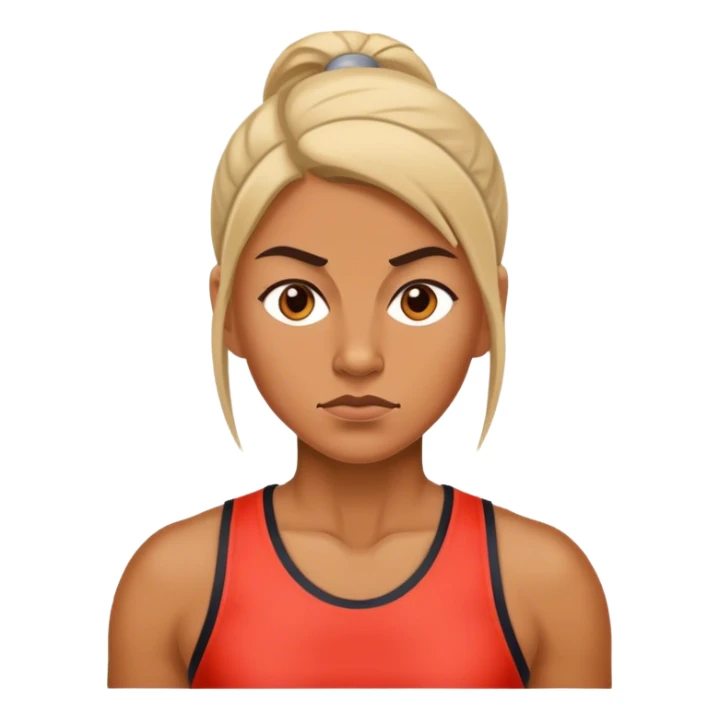 tough looking woman sport coach sticker