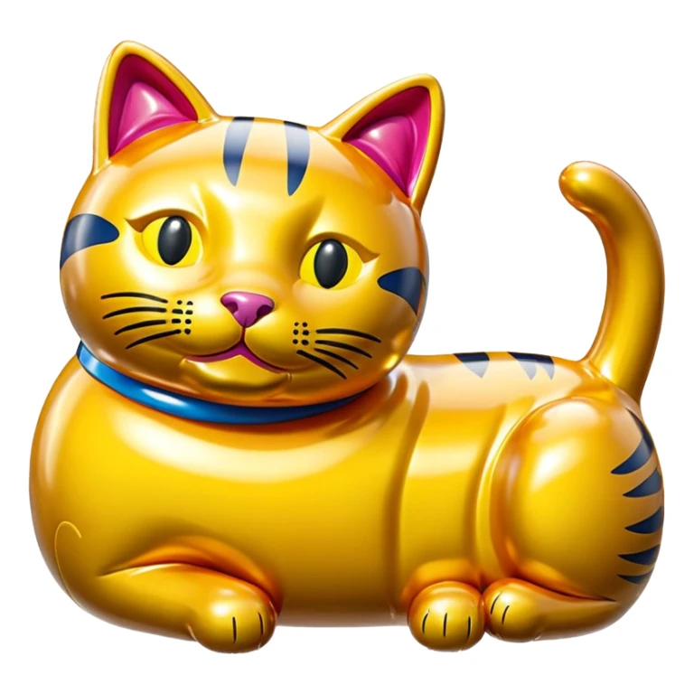  SPAM meat jeff koons style inflatable cat sculpture  sticker