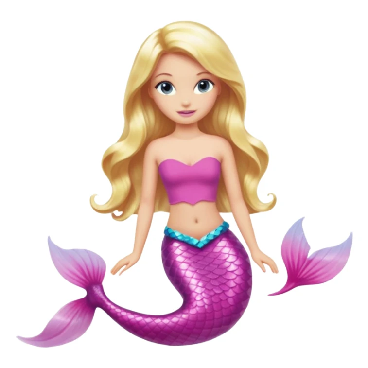 barbie merliah summers with a pink mermaid tail sticker