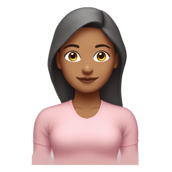 hispanic yoga girl light pink clothes  sticker