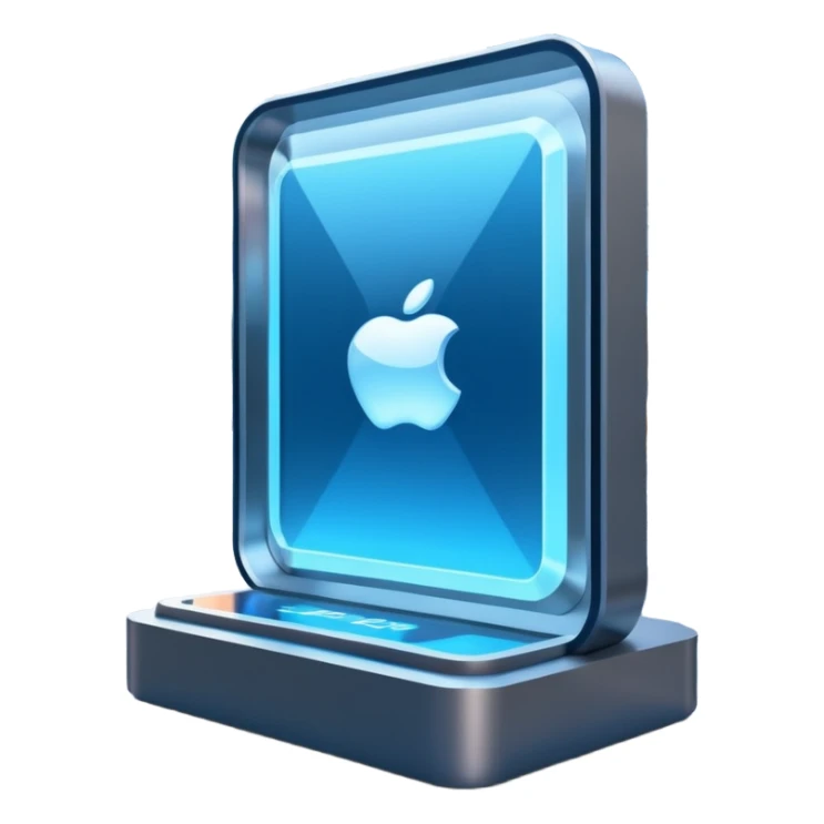 Holographic Display + blue text field, Street Advertisements. sticker