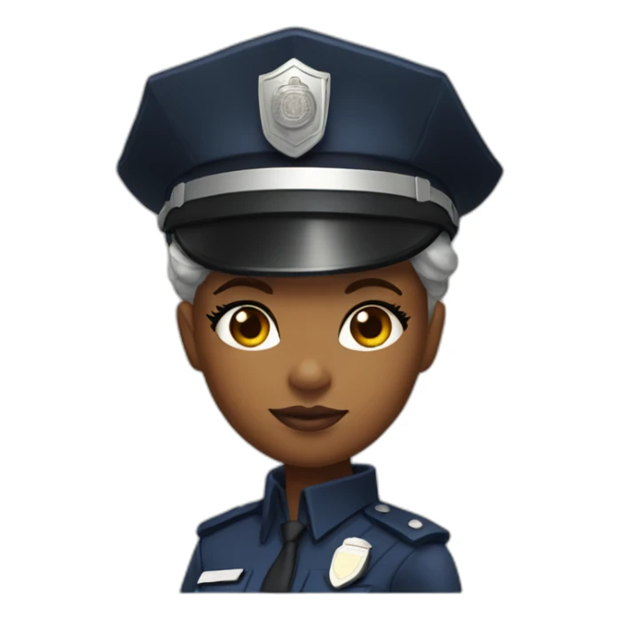 queen of wakanda dressed as a police officer sticker