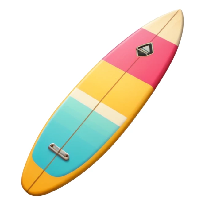 summer-themed emoji of a surfboard sticker